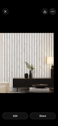 Acoustic Premium Wide Slatted Wall Panels - 280cm x 60cm - White Marble