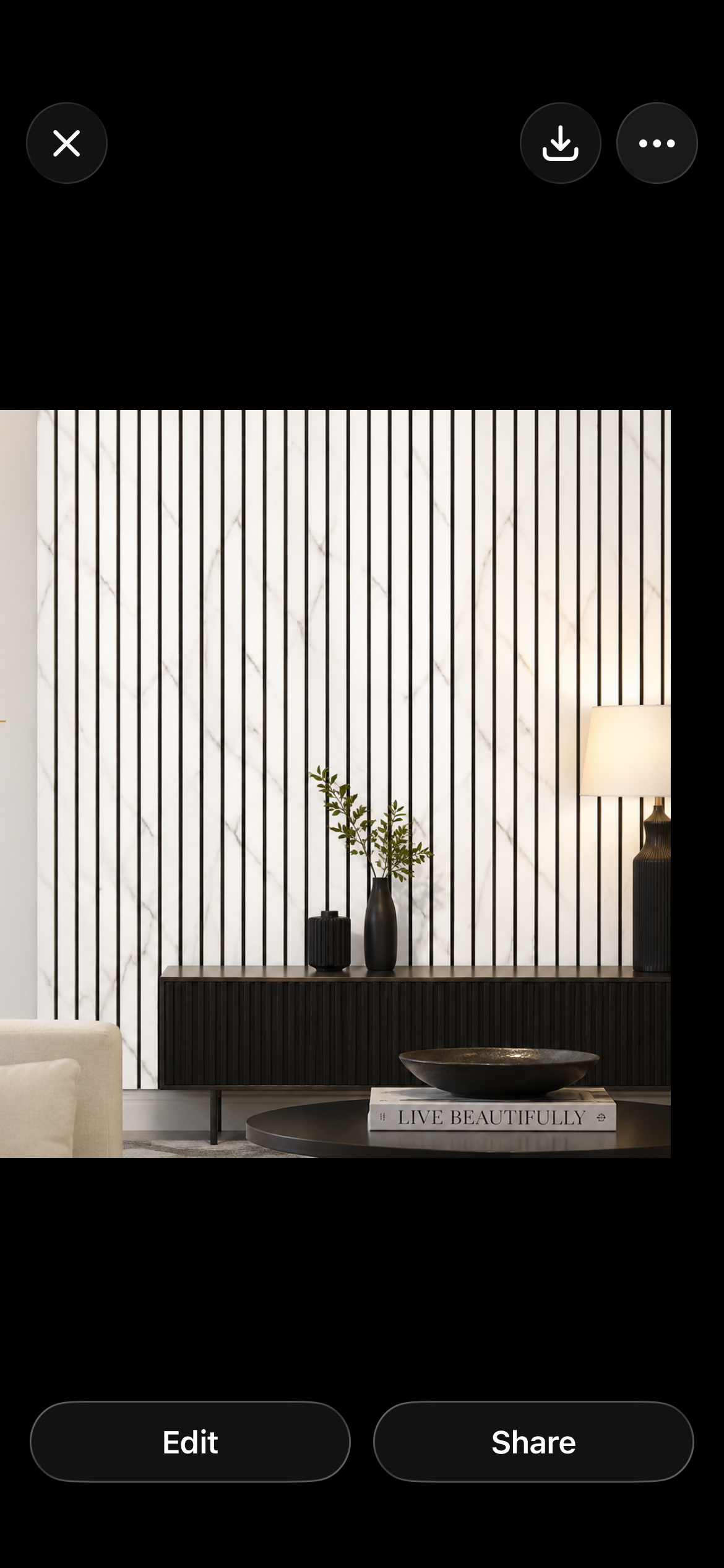 Acoustic Premium Wide Slatted Wall Panels - 280cm x 60cm - White Marble