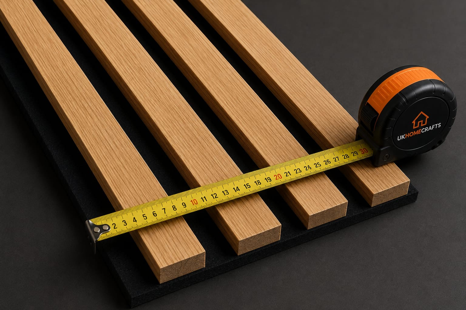 Made to Measure Acoustic Slatted Wall Panels - Perfect fit, No DIY stress