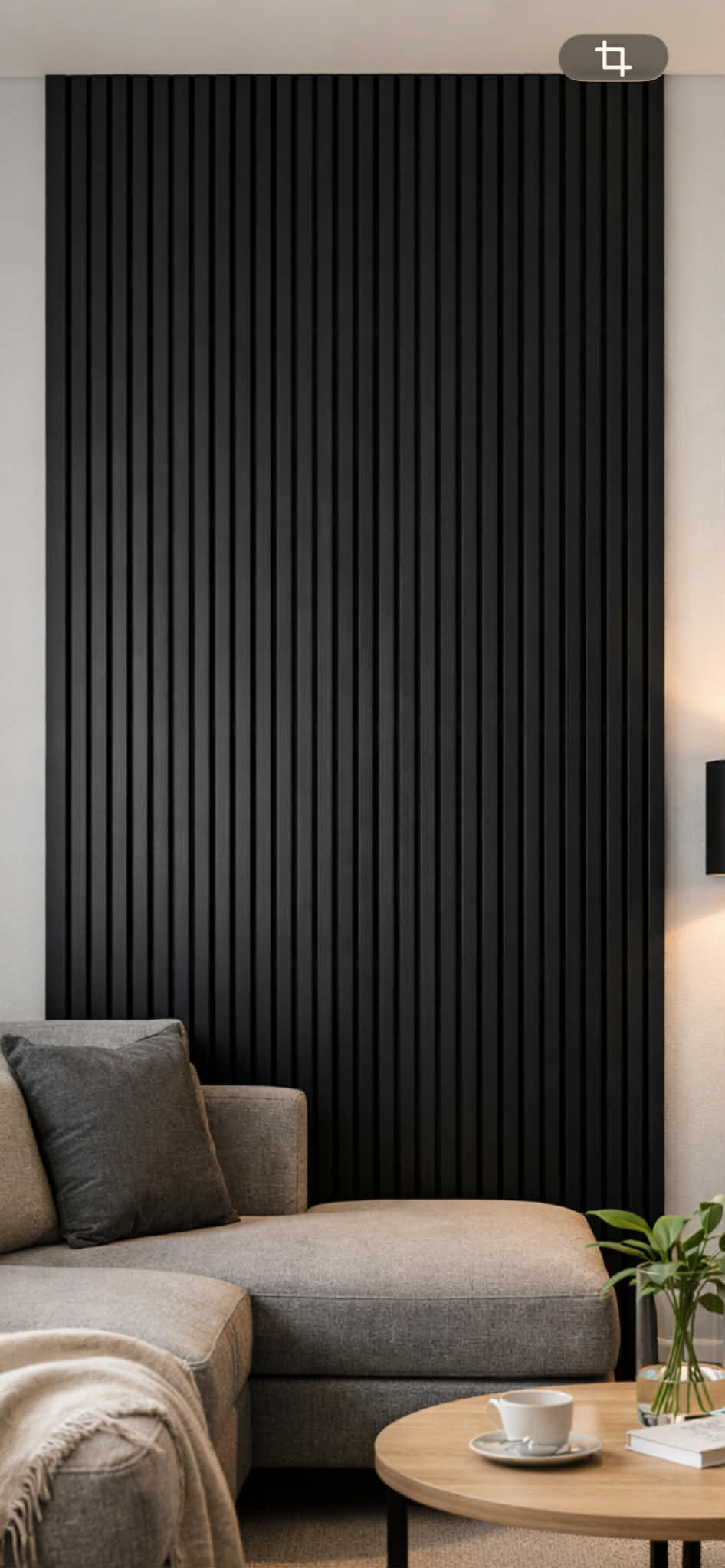 Premium Acoustic Slatted Wall Panels - Black