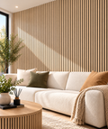 Premium Acoustic Slatted Wall Panels -Luxury Light Oak