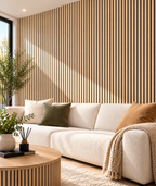 Premium Acoustic Slatted Wall Panels -Luxury Light Oak