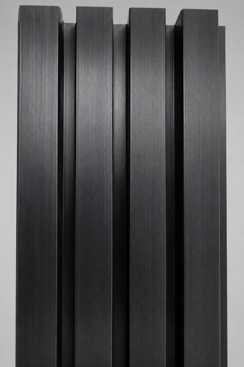 Exterior Slatted Cladding Panels - Black