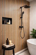 PVC Bathroom Wall Panels – Waterproof Modern Wall Solution - Oak