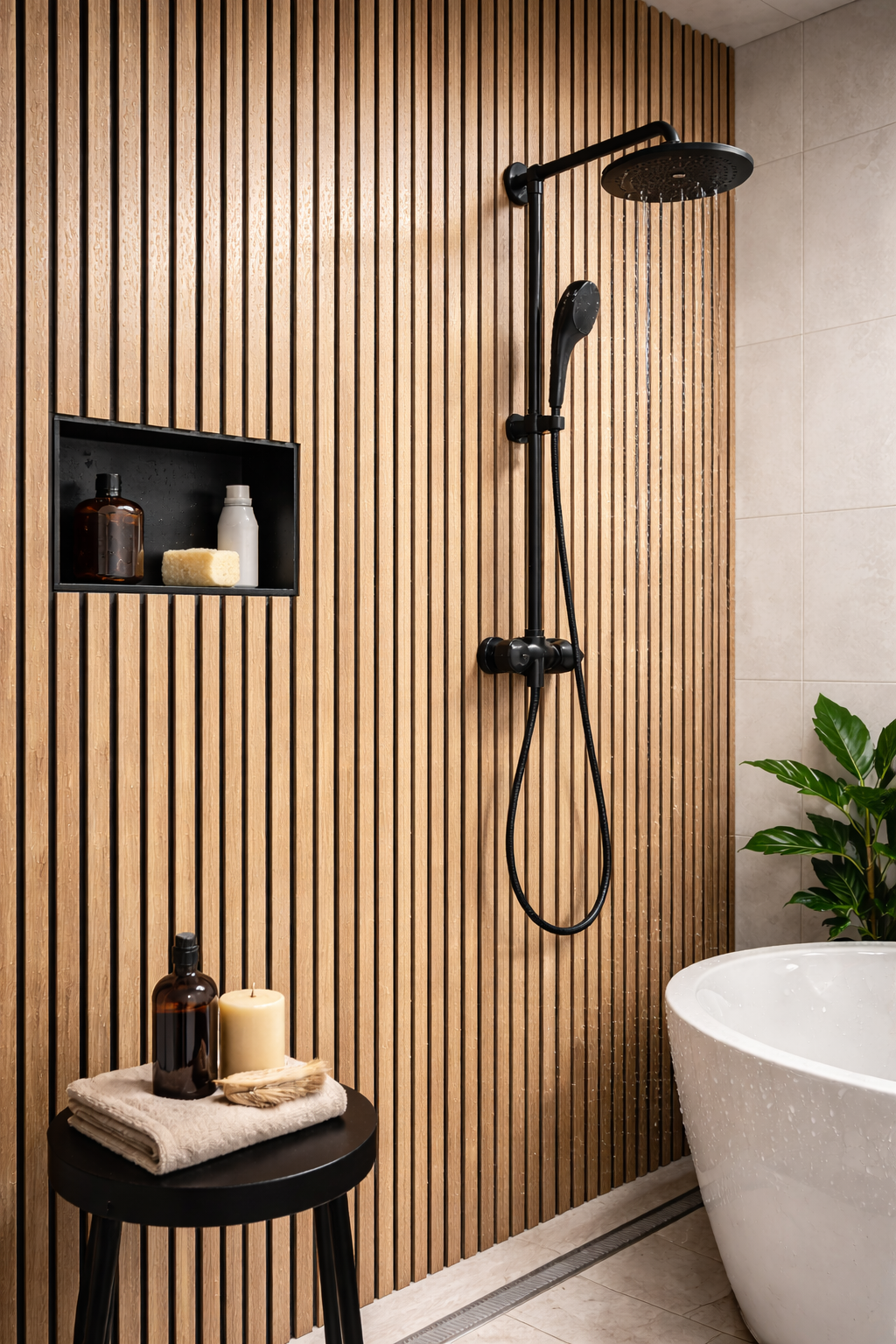 PVC Bathroom Wall Panels – Waterproof Modern Wall Solution - Oak