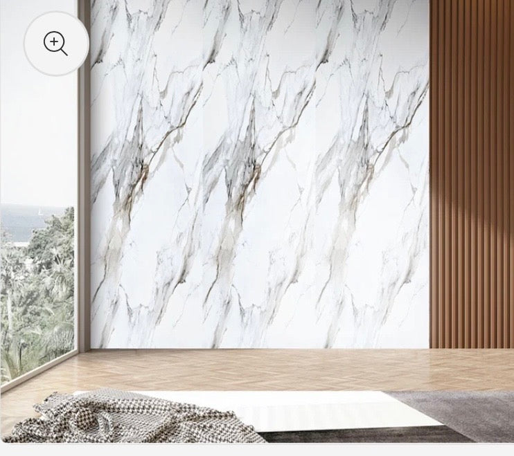 PVC Bathroom Wall Panels – Waterproof Modern Wall Solution - White & Gold Marble