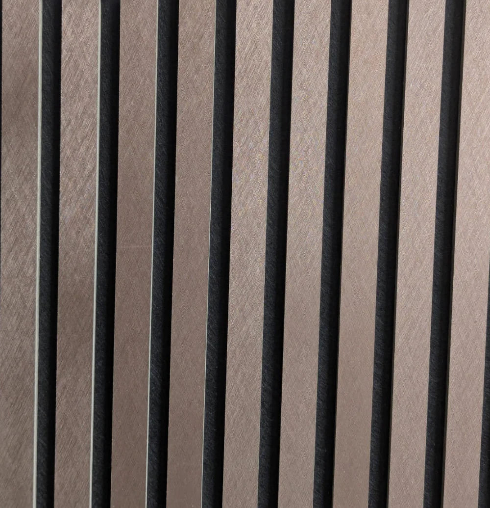 Premium Acoustic Slatted Wall Panels - Bronze