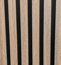 Premium acoustic Slatted Wall Panels - Dark Oak