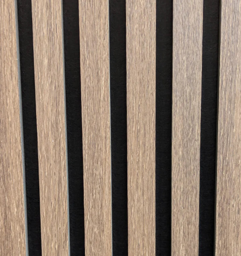 Premium acoustic Slatted Wall Panels - Dark Oak