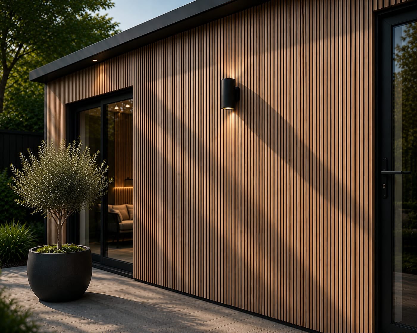 Exterior Seamless Cladding Panels - Dark Oak