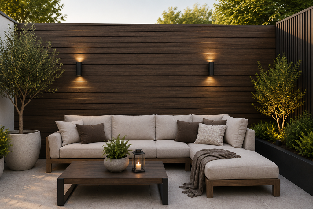 Exterior Flat-Face Cladding Panels - Dark Brown