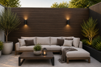 Exterior Flat-Face Cladding Panels - Dark Brown