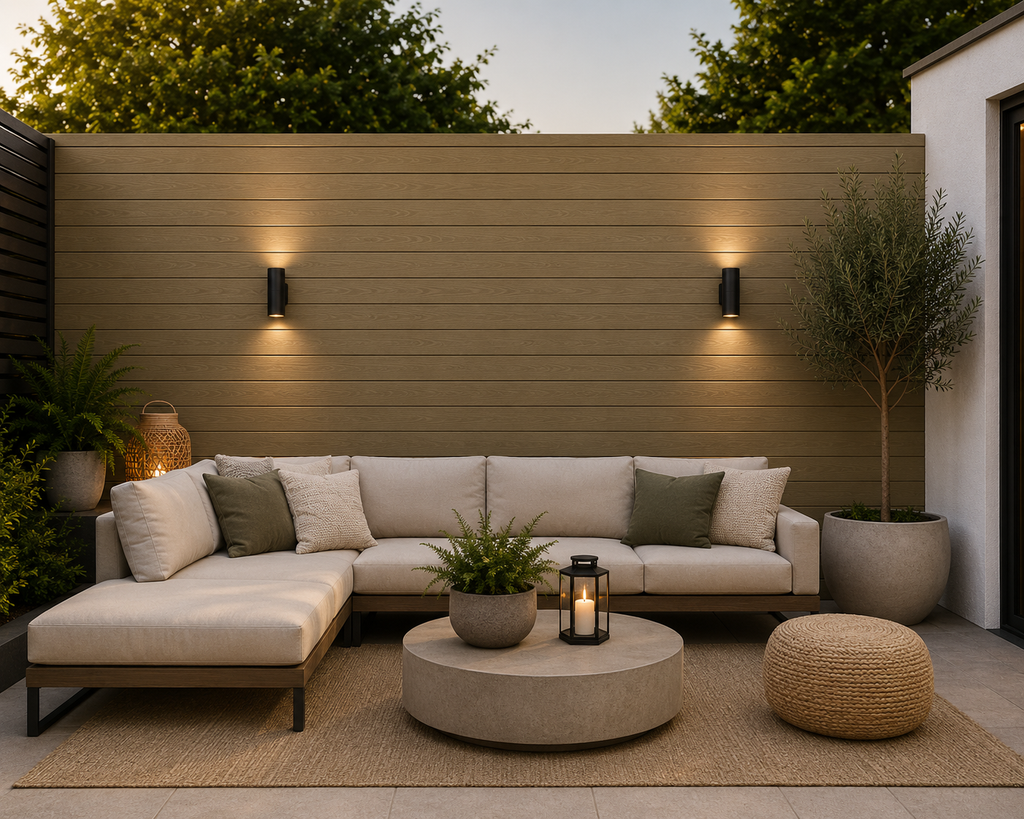 Exterior Flat-Face Cladding Panels - Khaki