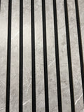 Acoustic Premium Thick Slatted Wall Panels - 280cm x 60cm - Grey Marble