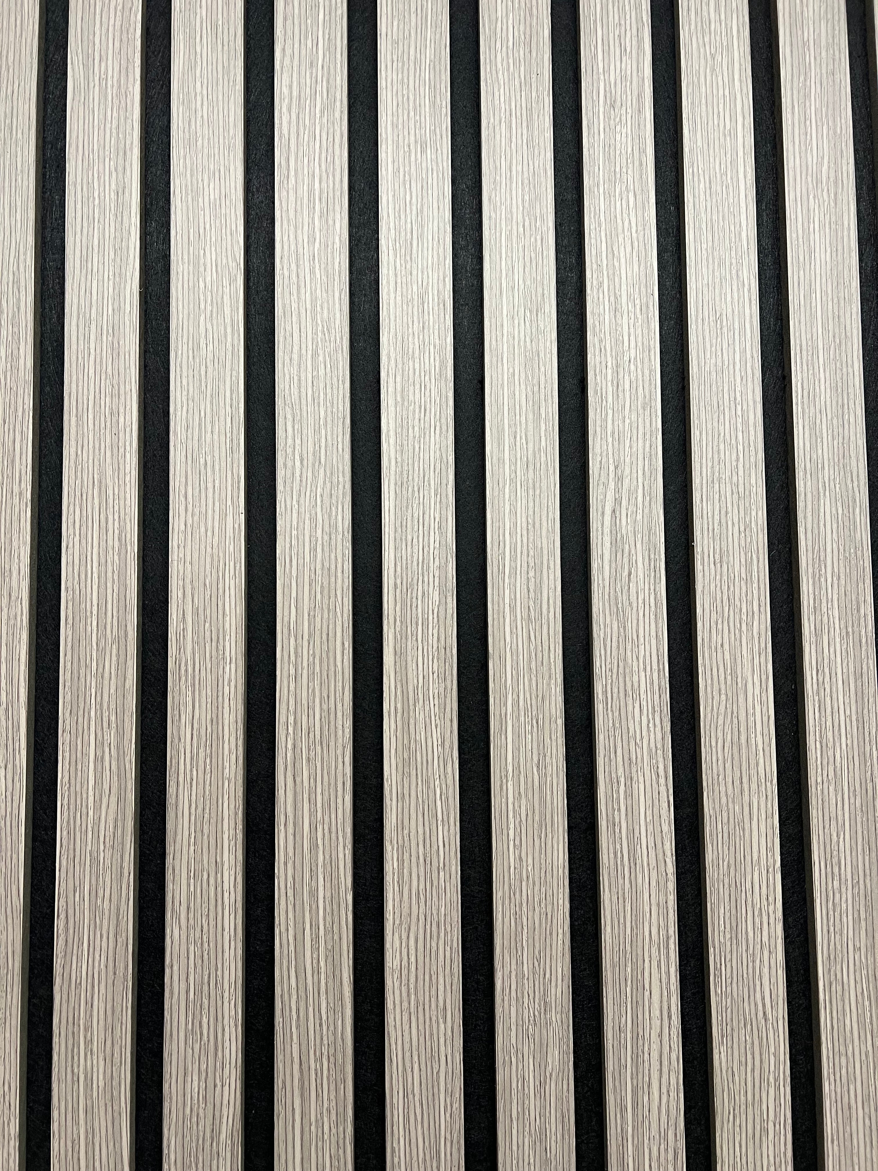 Acoustic Premium Thick Slatted Wall Panels - 280cm x 60cm - Grey