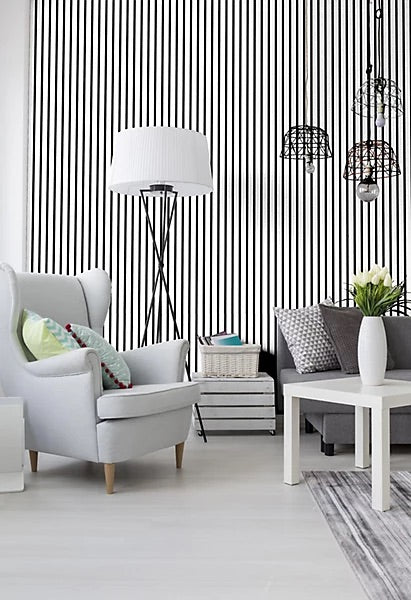 Premium Acoustic Slatted Wall Panels - Plain White