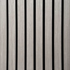 Premium Acoustic Slatted Wall Panels - Light Grey