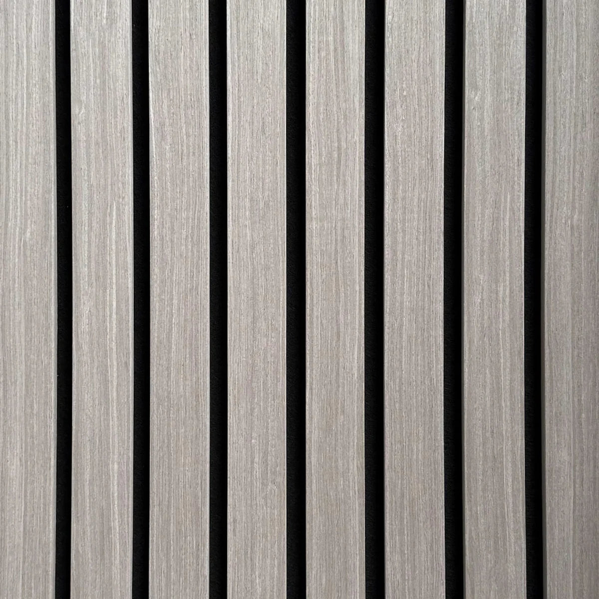 Premium Acoustic Slatted Wall Panels - Light Grey