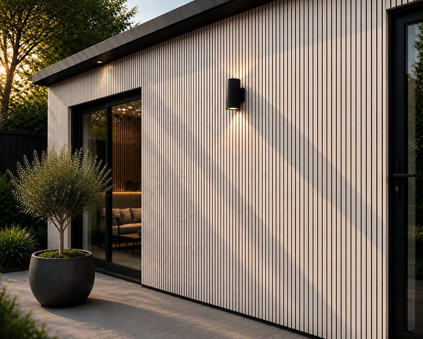 Exterior Seamless Cladding Panels - Light Oak