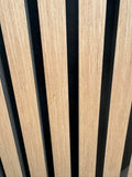 Premium acoustic Slatted Wall Panels - Light Oak