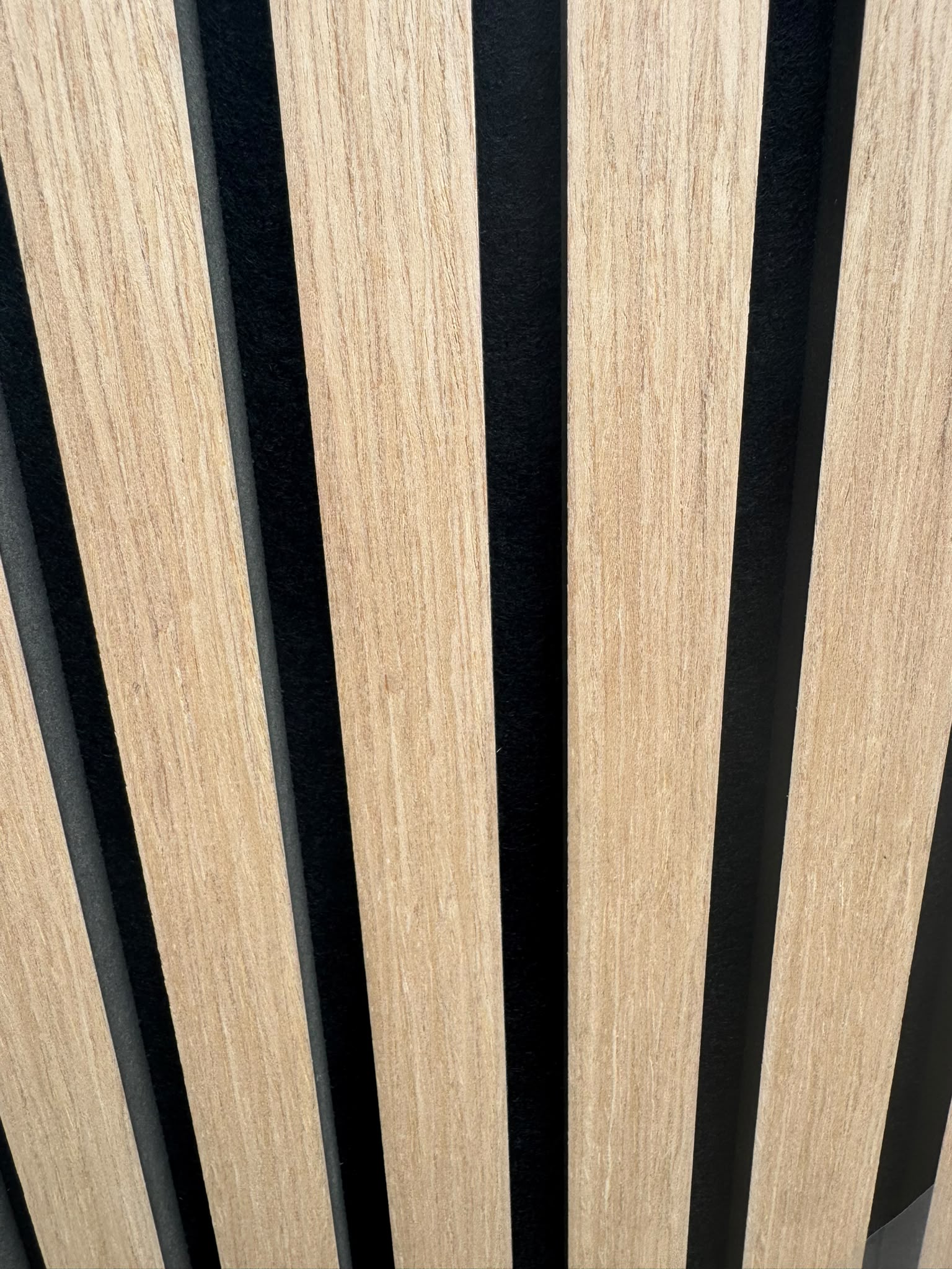 Premium acoustic Slatted Wall Panels - Light Oak