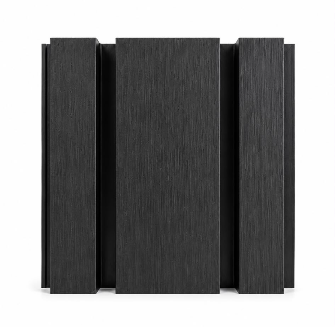 Exterior Multi-Width Slatted Cladding Panels - Black Oak