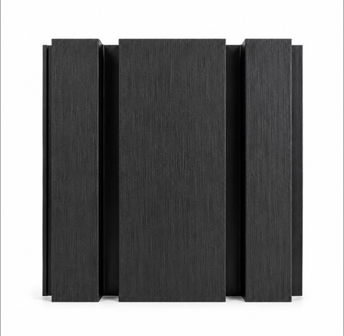 Exterior Multi-Width Slatted Cladding Panels - Black Oak