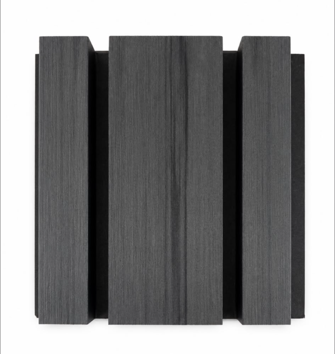 Exterior Multi-Width Slatted Cladding Panels - Grey Oak