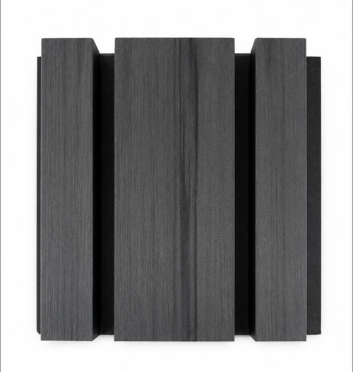 Exterior Multi-Width Slatted Cladding Panels - Grey Oak