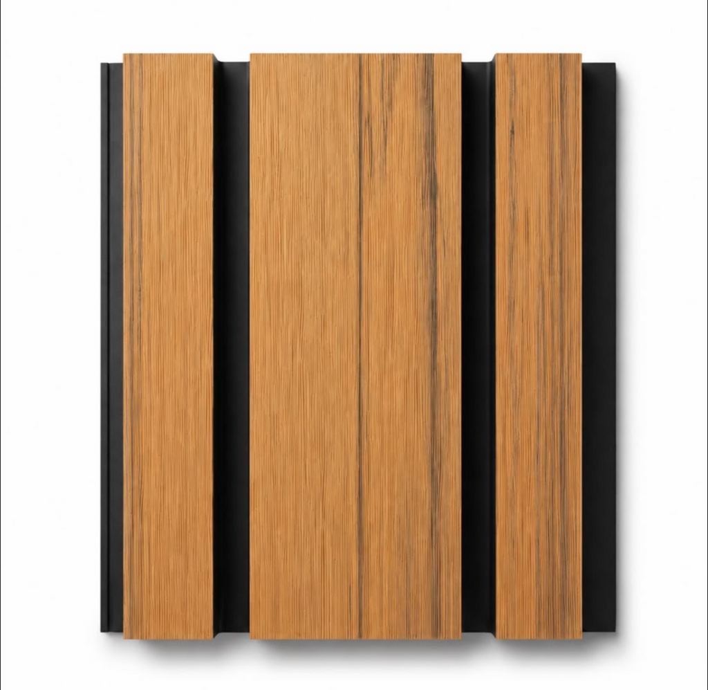 Exterior Multi-Width Slatted Cladding Panels - Walnut