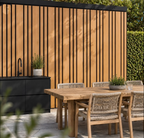 Exterior Multi-Width Slatted Cladding Panels - Walnut