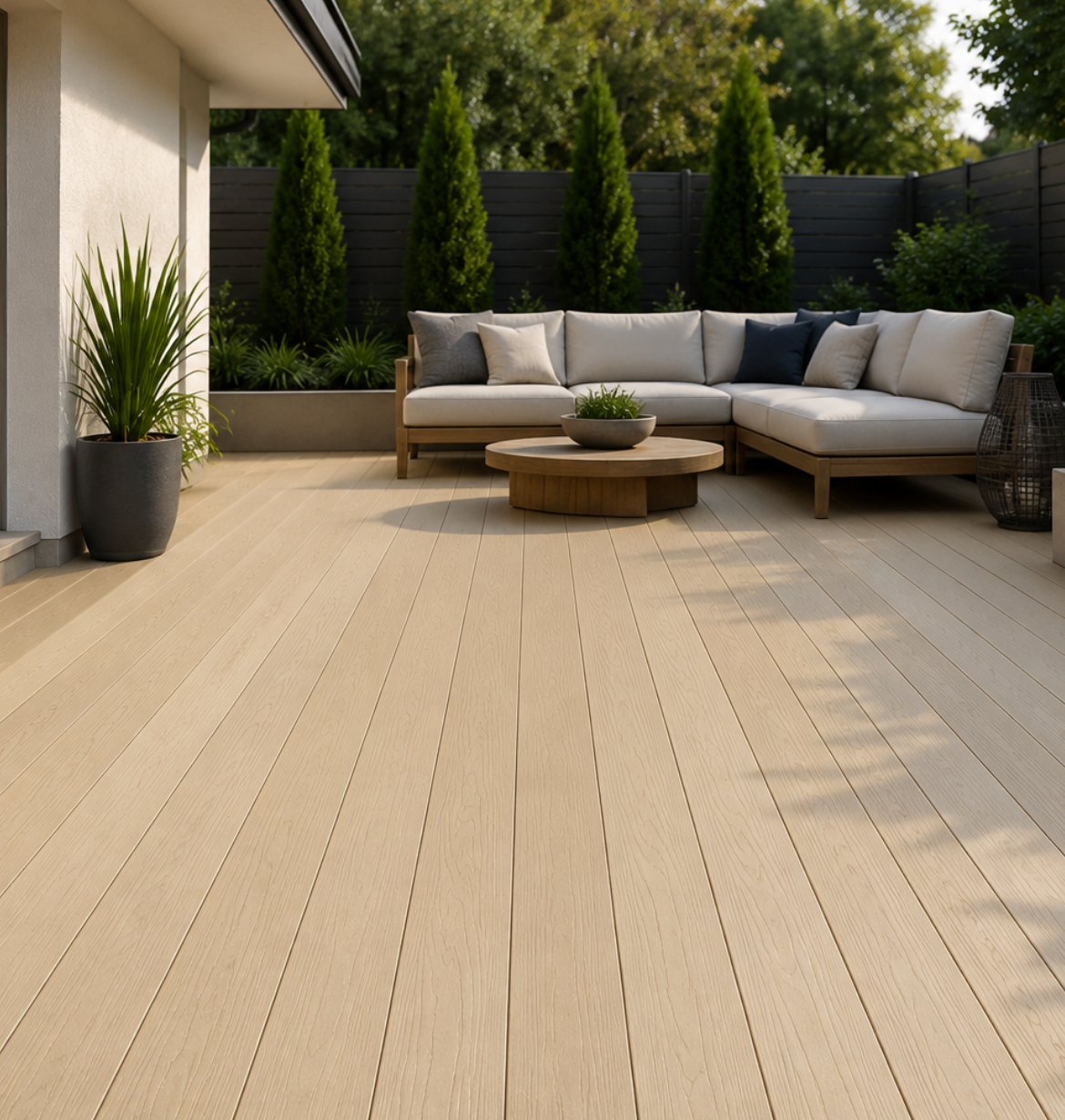 Premium Composite Decking Boards - Natural Oak