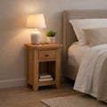 Homecrafts Living Bedside Table 1 Drawer