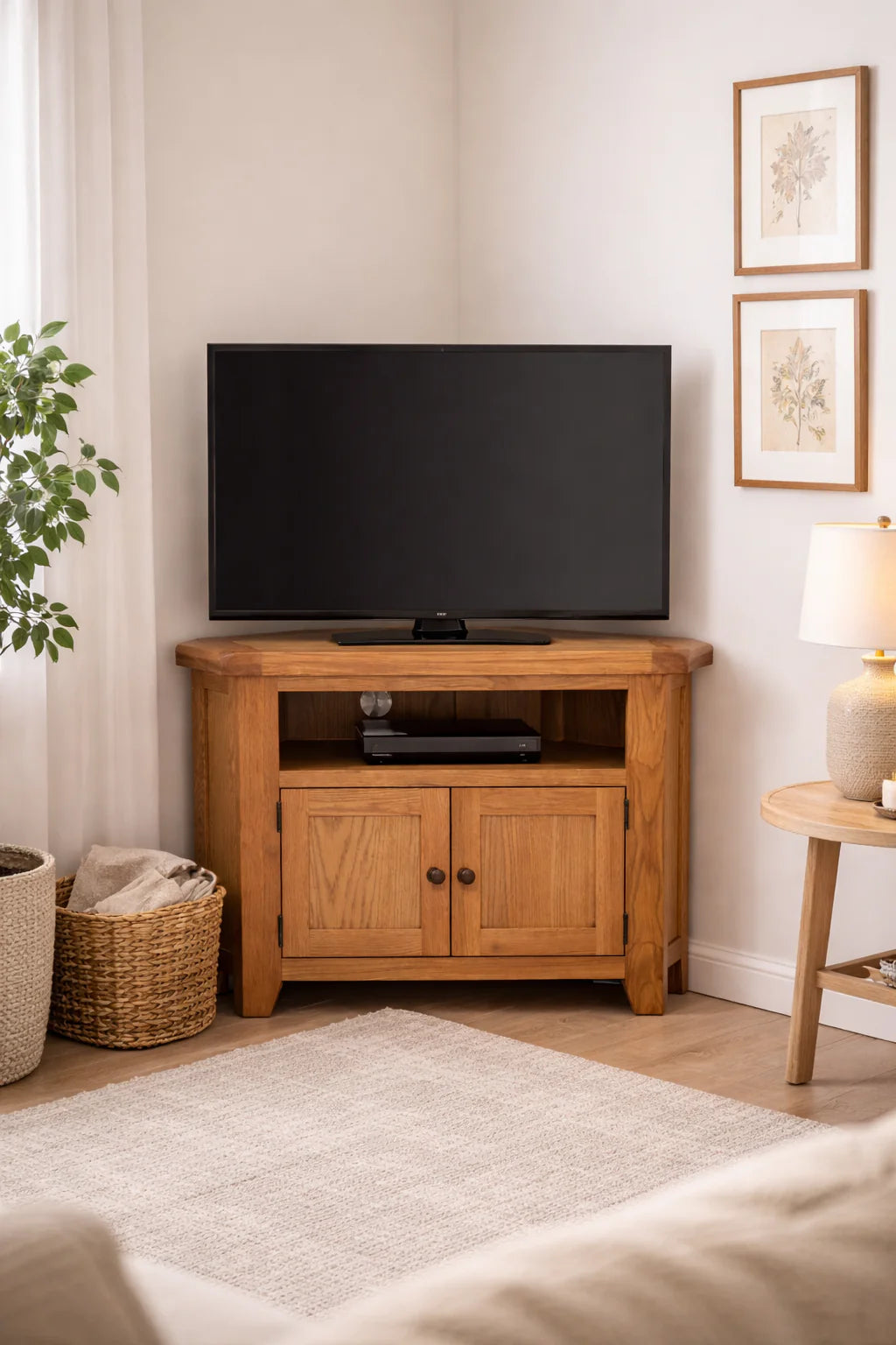 Homecrafts Living Corner TV Unit - Oak