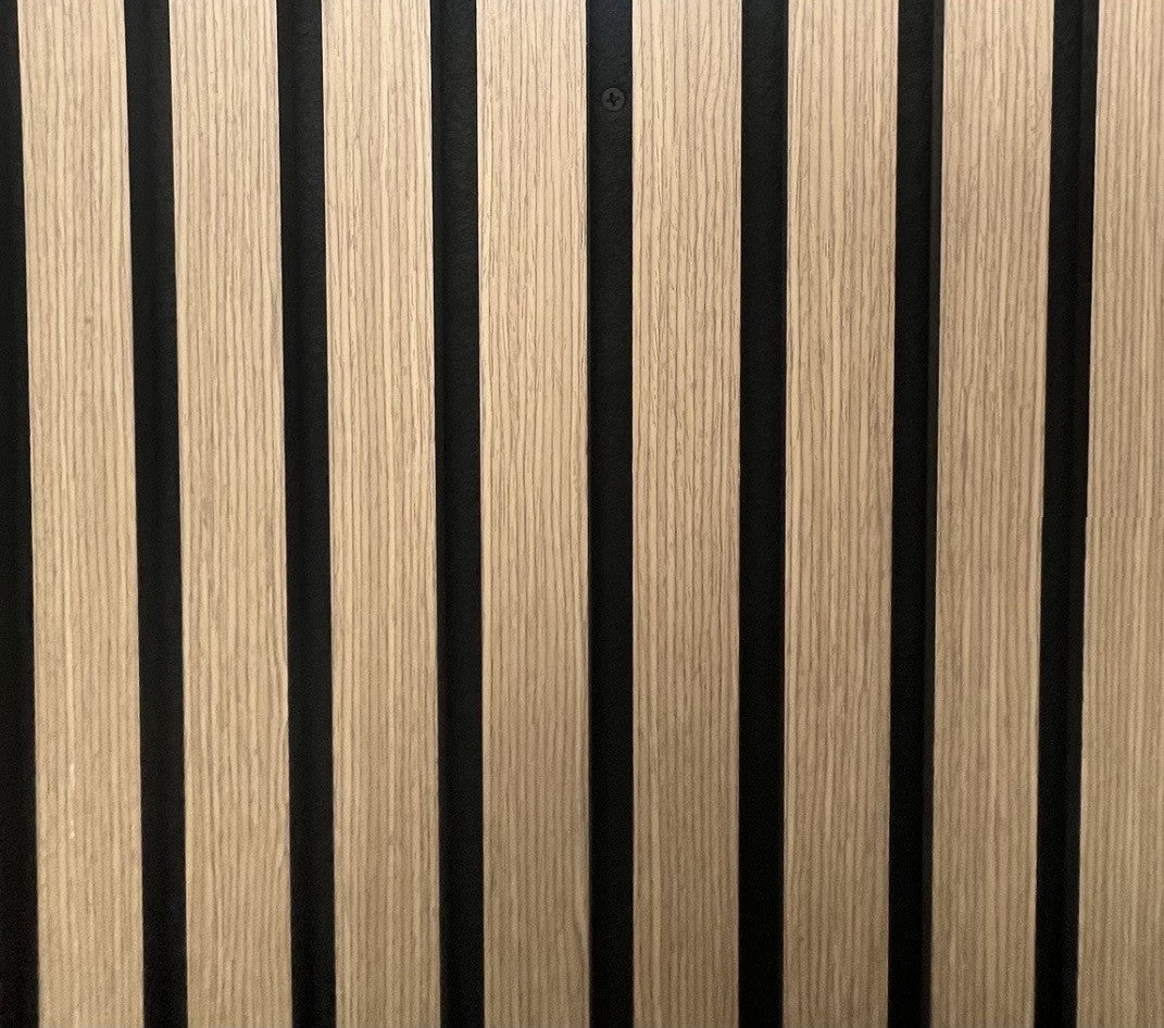 Acoustic Premium Thick Slatted Wall Panels - 280cm x 60cm - Oak