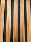 Premium Acoustic Slatted Wall Panels - Teak Oak