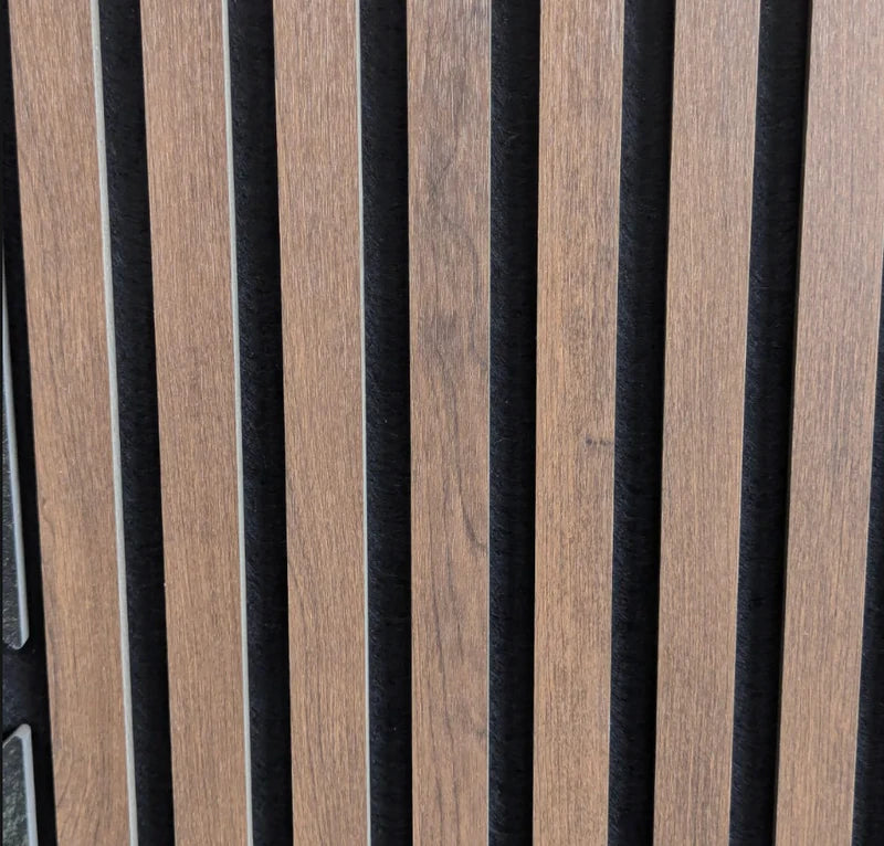 Premium Acoustic Slatted Wall Panels - Walnut